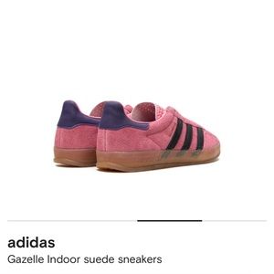 Adidas Gazelle Indoor Suede Sneaker in bliss pink core black